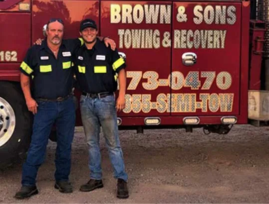 The Brown family, owners of Brown & Sons Towing and Recovery in Shawnee, Oklahoma